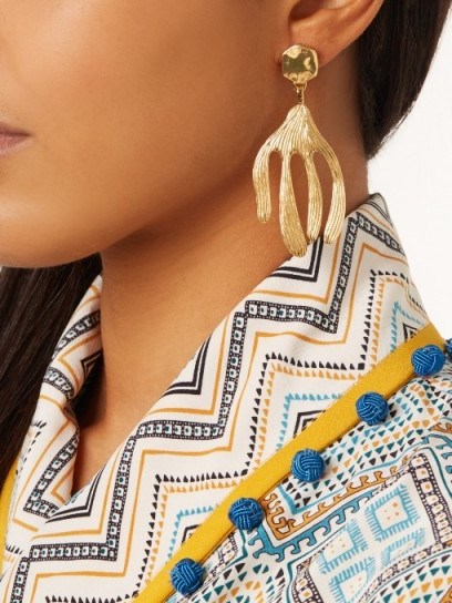 MARTE FRISNES Cheyenne gold-plated earrings ~ gold-plated sterling-silver statement jewellery - flipped