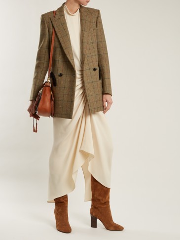 BLAZÉ MILANO Chilly Morning Everyday checked blazer ~ camel-brown check print jackets