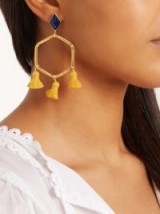 MARTE FRISNES Cooper gold-plated tassel earrings ~ tasseled statement jewellery