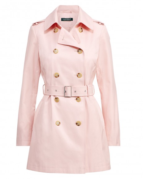 ralph lauren pink trench coat
