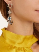 ETRO Crystal-embellished paisley motif earrings ~ statement jewellery