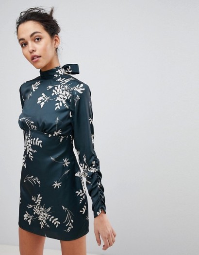 Finders Floral Mini Dress – open back party dresses