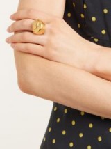 ALIGHIERI Floating Questions gold-plated shell ring ~ statement rings