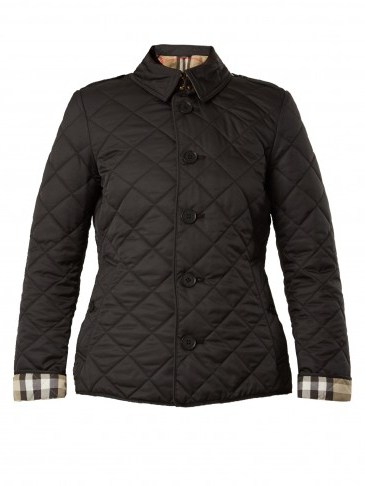 BURBERRY Frankby black quilted jacket - flipped