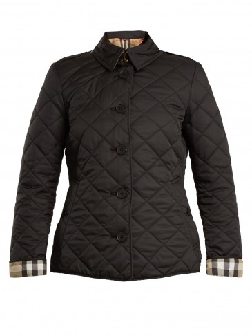 BURBERRY Frankby black quilted jacket