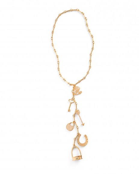 Ralph Lauren Gold-Plated Charm Necklace / gold tone charms / feature necklaces - flipped