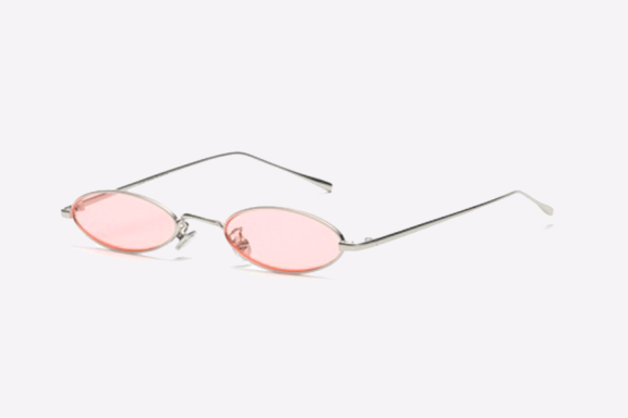BLANK SUNGLASSES in GRACE Pink, as worn by model Bella Hadid out in Paris, January 2018. Celebrity accessories | models eyewear