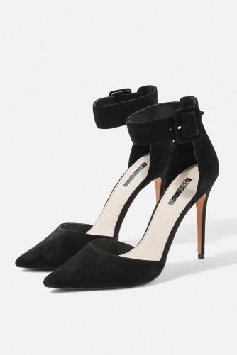 Topshop GRACE Wide Ankle Strap Heel Court Shoes | party courts - flipped