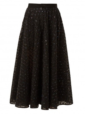 ASHISH High-rise embellished broderie-anglaise skirt ~ beaded skirts - flipped