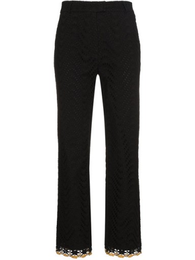 JOUR/NÉ Gold Trim Eyelet Trousers ~ black trouser suit pants
