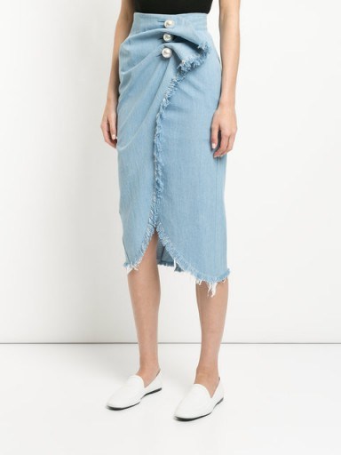 KIMHEKIM Venus skirt | denim style wrap skirts - flipped