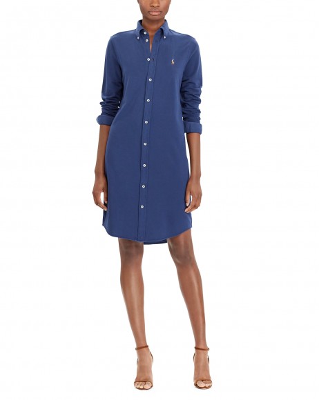 Polo Ralph Lauren Knit Oxford Shirtdress / blue shirt dresses