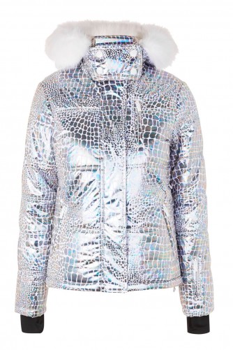 Topshop SNO Metallic Ski Puffer Jacket | luxe winter jackets