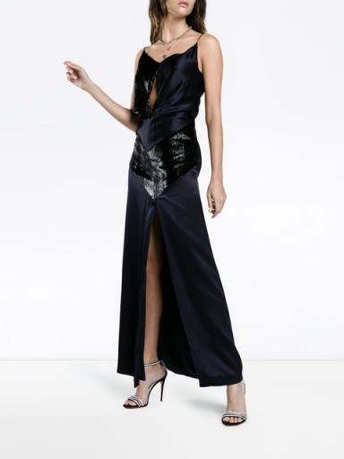 MICHAEL LO SORDO Silk Midi Dress – glamorous strappy dresses - flipped