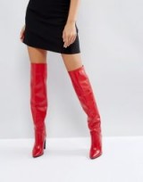 Morgan Red Knee-High Boot ~ over the knee boots