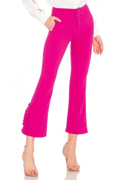 No. 21 TAPERED PANT in FUCHSIA – hot pink cropped trousers - flipped