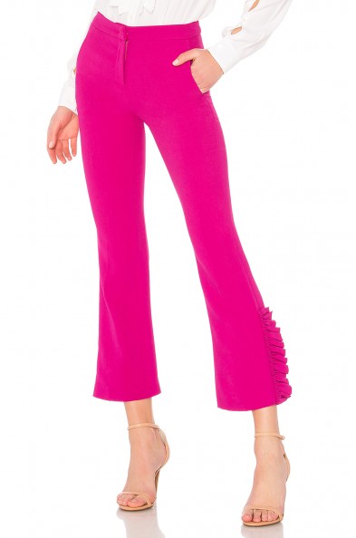 No. 21 TAPERED PANT in FUCHSIA – hot pink cropped trousers