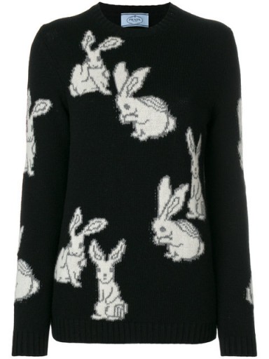 PRADA rabbit intarsia jumper – cute bunny jumpers