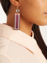FRANCESCA VILLA Prasiolite & yellow-gold Easy Living earrings ~ purple statement jewellery