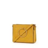 WAREHOUSE RING DETAIL BOXY CROSSBODY | yellow bags