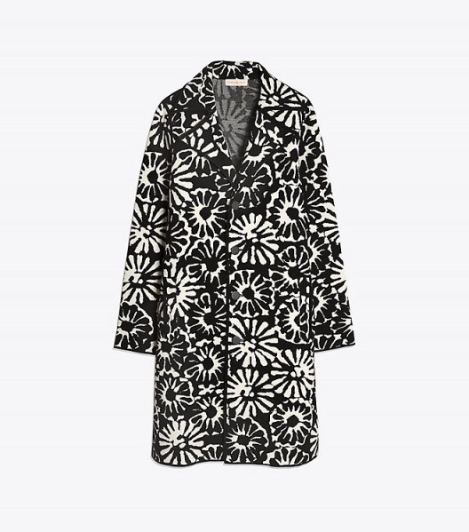TORY BURCH ROSALIE COAT ~ floral coats ~ chic outerwear - flipped