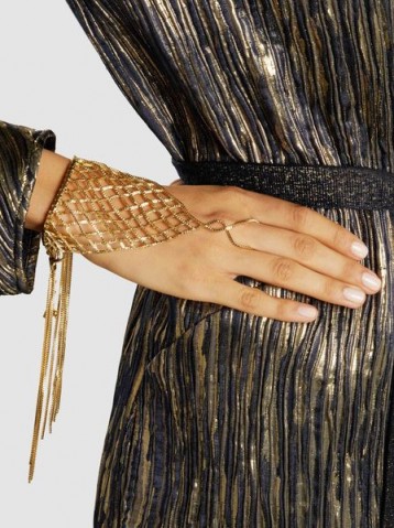 ROSANTICA‎ Aquilone Fringed Gold-Tone Hand Piece | chic boho jewellery