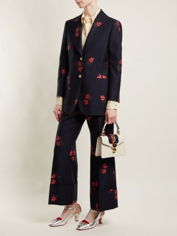 GUCCI Rose-jacquard cotton-blend blazer ~ floral jackets