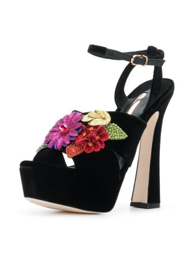 SOPHIA WEBSTER Lilico Glitter Platform sneakers – chunky floral platforms - flipped