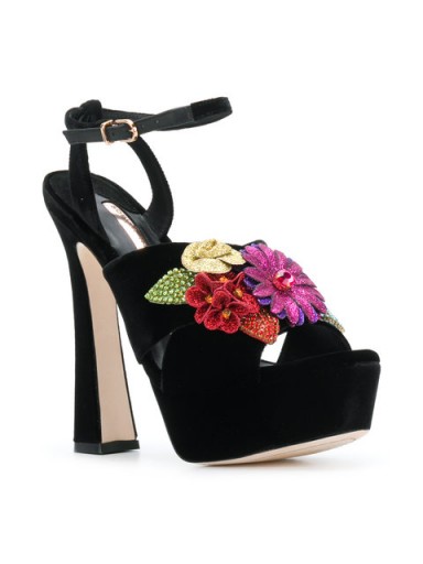 SOPHIA WEBSTER Lilico Glitter Platform sneakers – chunky floral platforms