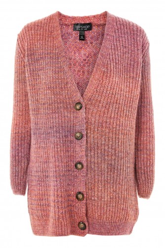 Topshop Space Dye Cardigan | mulberry winter tone knitwear | grandad style cardigans