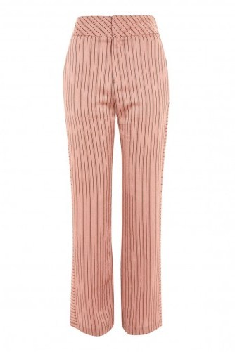 Topshop Stripe Slouch Trousers ~ blush pink striped pants - flipped