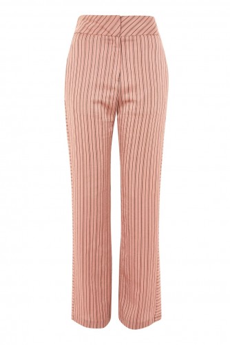 Topshop Stripe Slouch Trousers ~ blush pink striped pants