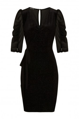 TFNC Tamia Black Midi Dress | LBD - flipped