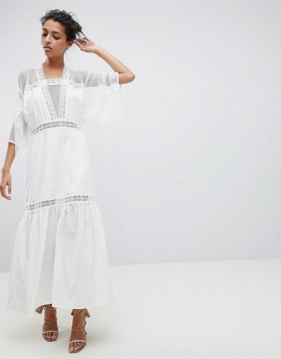 The Jetset Diaries Beachwood Maxi Dress | long ivory boho dresses | spring and summer fashion - flipped