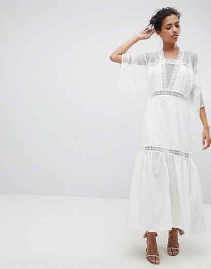 The Jetset Diaries Beachwood Maxi Dress | long ivory boho dresses | spring and summer fashion