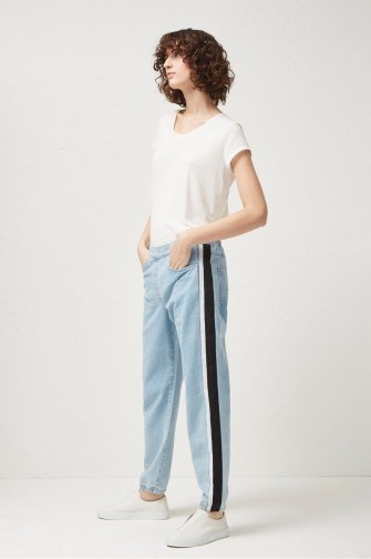 French Connection THEO DENIM TRACK PANTS – bleach blue joggers - flipped