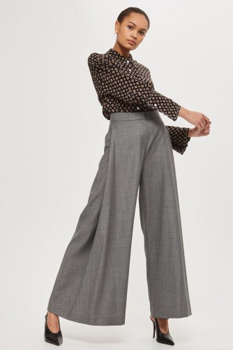 Topshop Wide Leg Trousers by Boutique / grey extreme flares