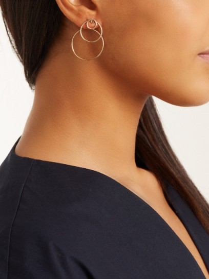 DELFINA DELETTREZ Yellow-gold hoop single earring ~ modern jewellery ~ contemporary style jewellery