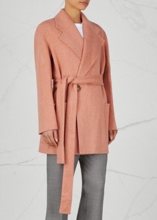 ACNE STUDIOS Anyka rose wool and cashmere blend coat - flipped