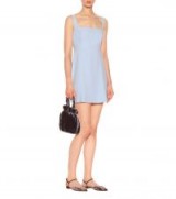 ALEXACHUNG Pale-Blue Crêpe minidress | spring/summer mini dresses