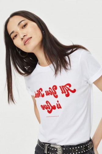 And Finally ‘All You Need Is Love’ Slogan T-Shirt / white tees - flipped