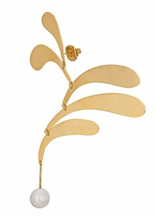 ANISSA KERMICHE Mobile Doré gold-plated single earring ~ sculptural drop earrings - flipped