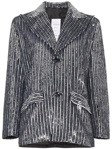 ASHISH striped sequin embellished blazer ~ metallic jackets