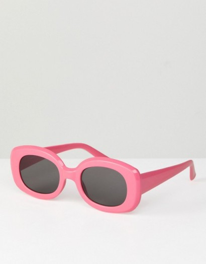 ASOS Square 90s Sunglasses – pink vintage style eyewear