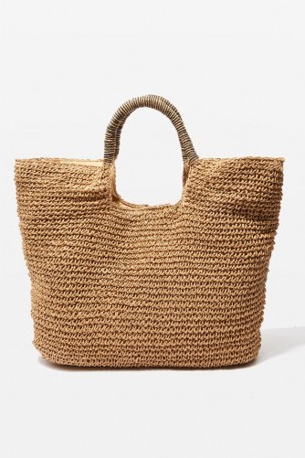 topshop Brighty Straw Tote Bag. NATURAL SHOPPERS - flipped
