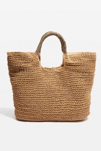 topshop Brighty Straw Tote Bag. NATURAL SHOPPERS