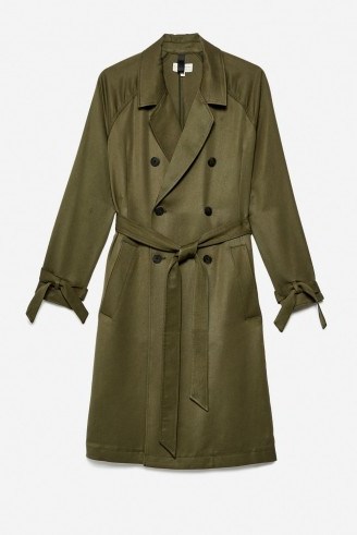 JACK WILLS CARLISS DRAPED TRENCH – olive green coats - flipped