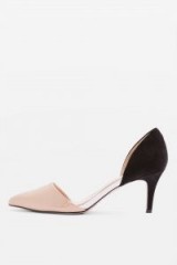Miss KG Celina Nude Mid Heel Shoes. COLOUR BLOCK COURTS