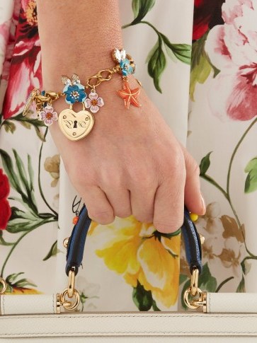 DOLCE & GABBANA Charm-embellished bracelet ~ beautiful Italian designer jewellery - flipped