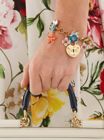 DOLCE & GABBANA Charm-embellished bracelet ~ beautiful Italian designer jewellery